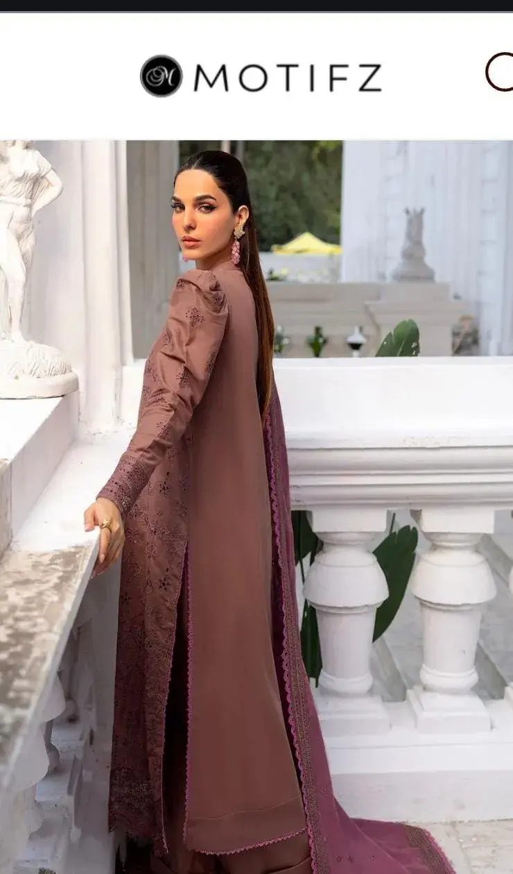 Motifz Shiffli embroided khaddar - Image 2