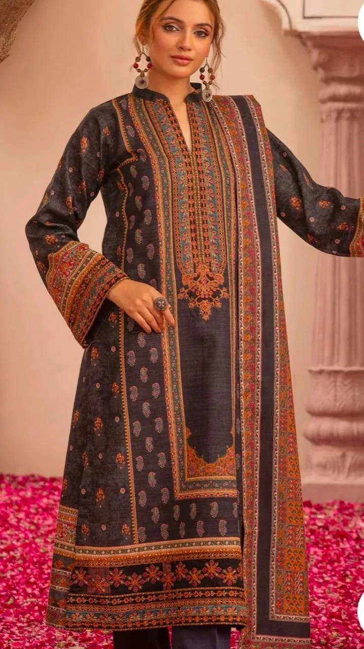 Motifz 3 pc digital printed khaddar