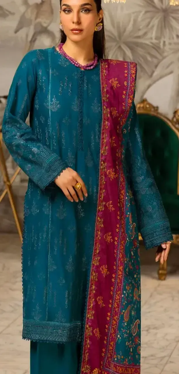 Motifz shiffli embroided khaddar